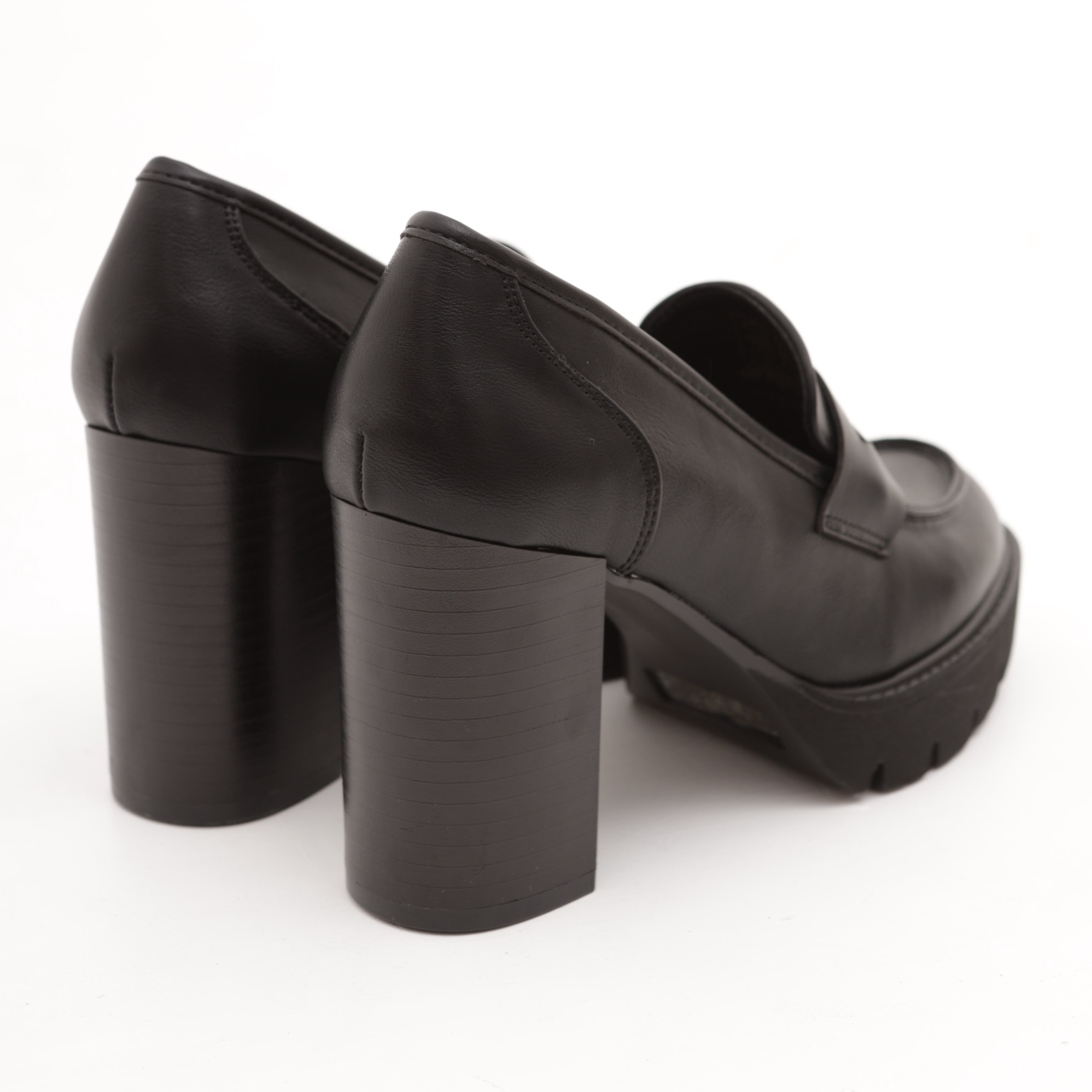 MOCASSINO TACCO E PLATEAU CHOCOLA' NERO