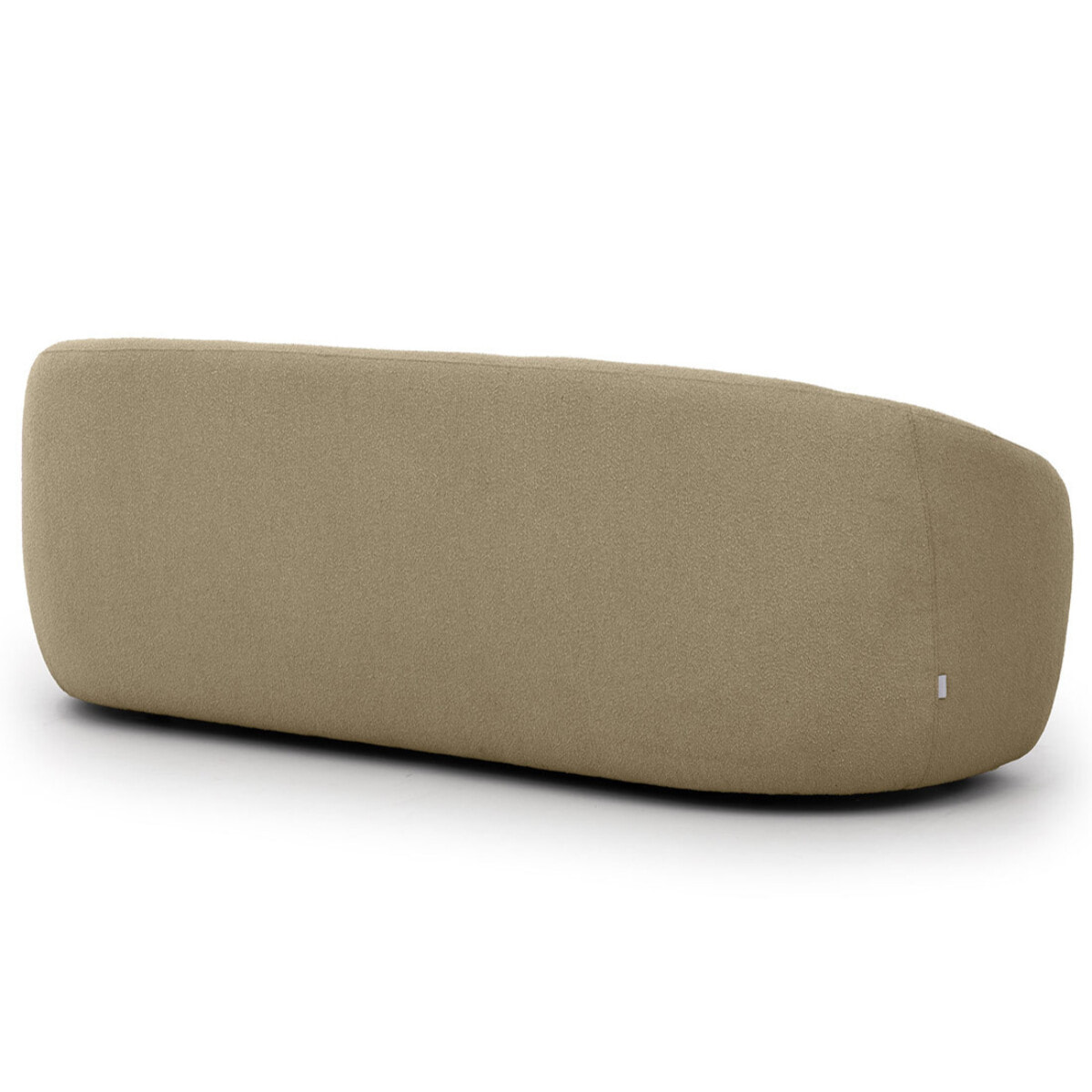 Flore - Canapé droit 3 places en tissu bouclette - Taupe