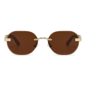 Gafas de Sol Feler 1813-2 Polarizadas de Madera Unisex 56 mm