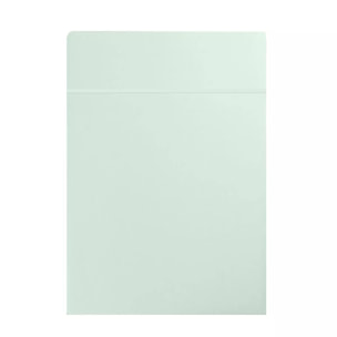 Drap plat satin de coton uni bleu Ava uni lagon