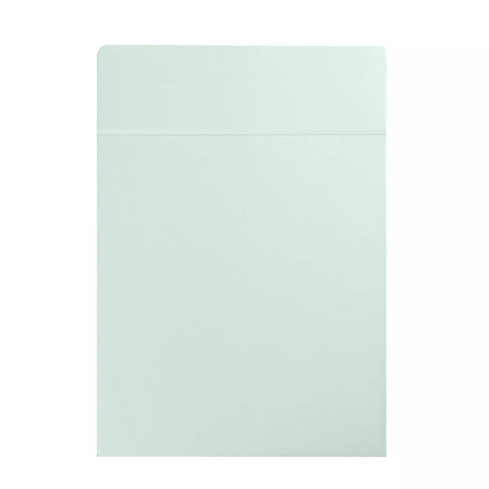 Drap plat satin de coton uni bleu Ava uni lagon
