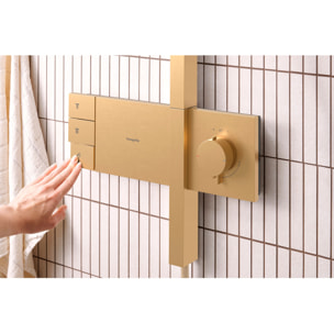 Colonne de douche Raindance Alive Q 2 jets avec thermostatique ShowerSelect Comfort, bronze brossé