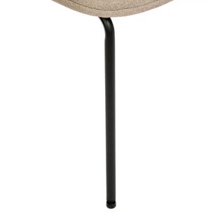 Chaise Neora en Tissu Beige L58xl46xH82 cm