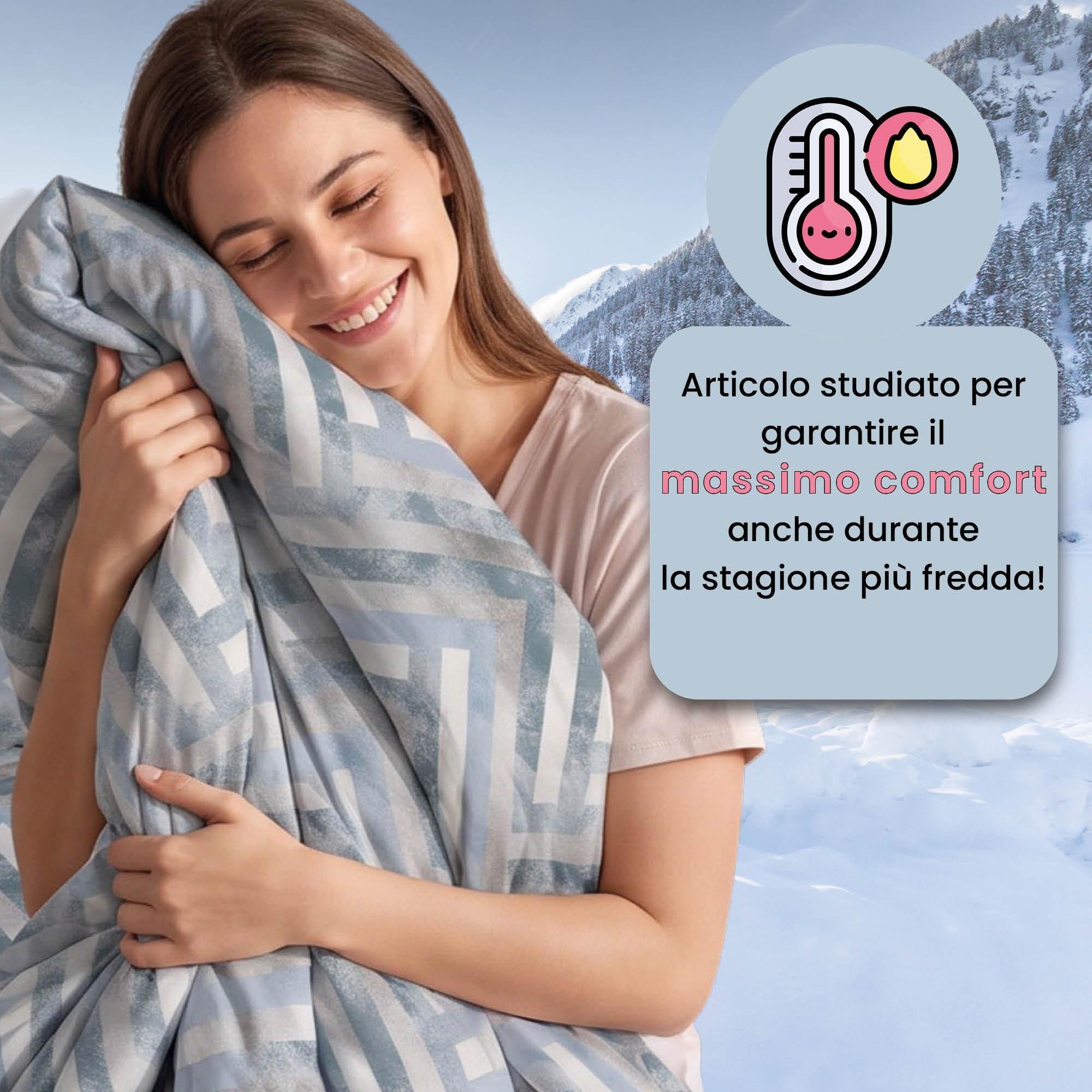 TRAPUNTA INVERNALE KARMA - 300 gr - 100% Microfibra - Made in Italy
