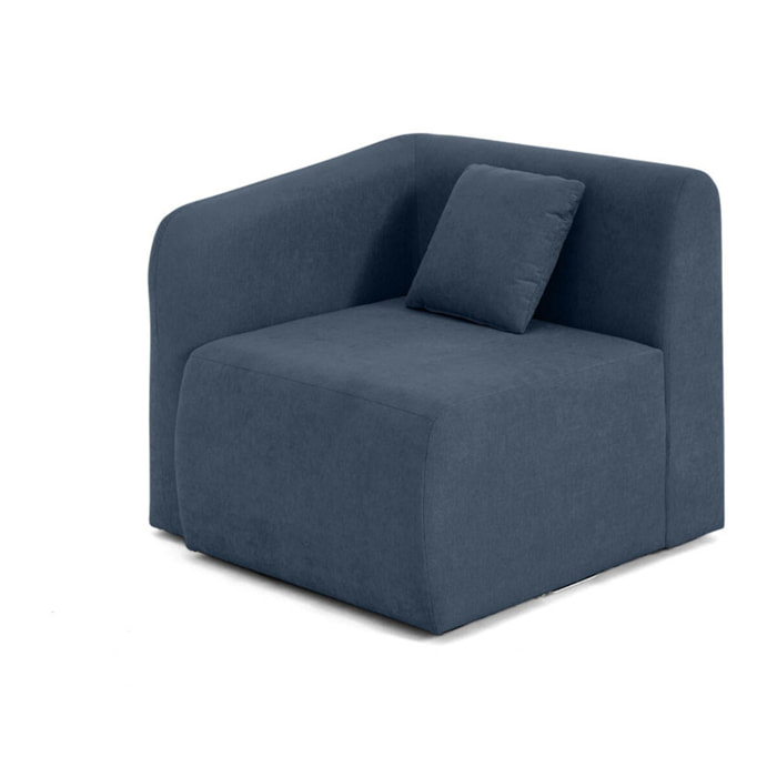 Ikare - module d'assise d'angle gauche - en tissu - Bleu
