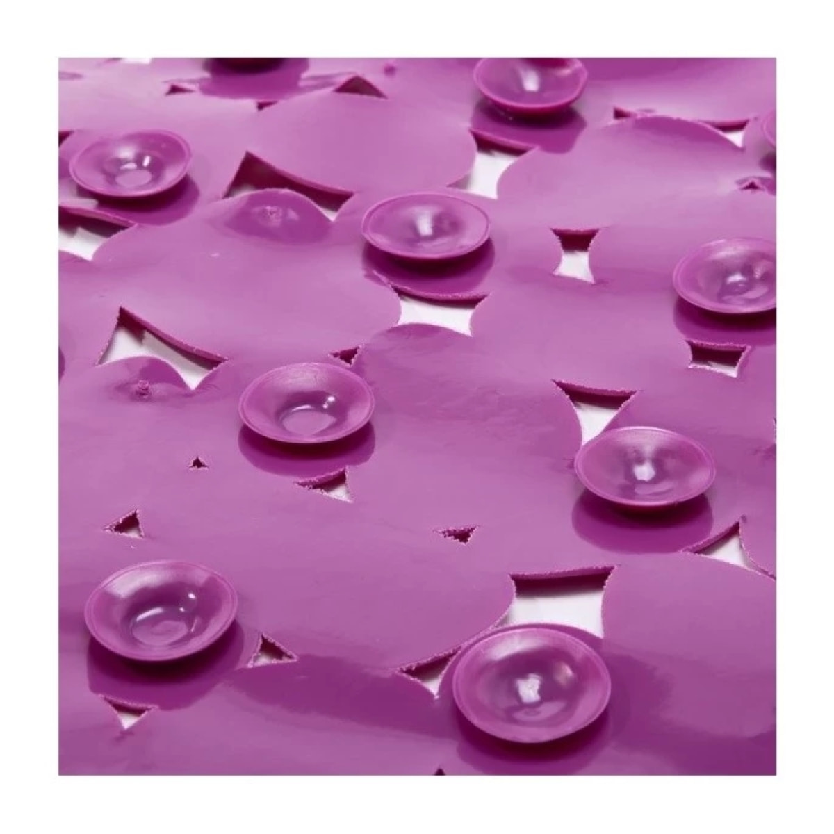 Tapis Fond de douche PVC GALETS 53x53cm Violet MSV