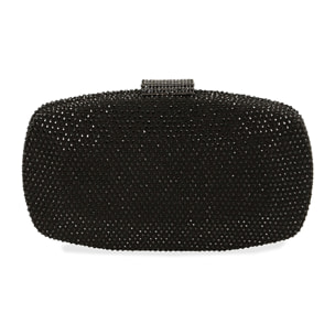 Clutch joya negro en microfibra