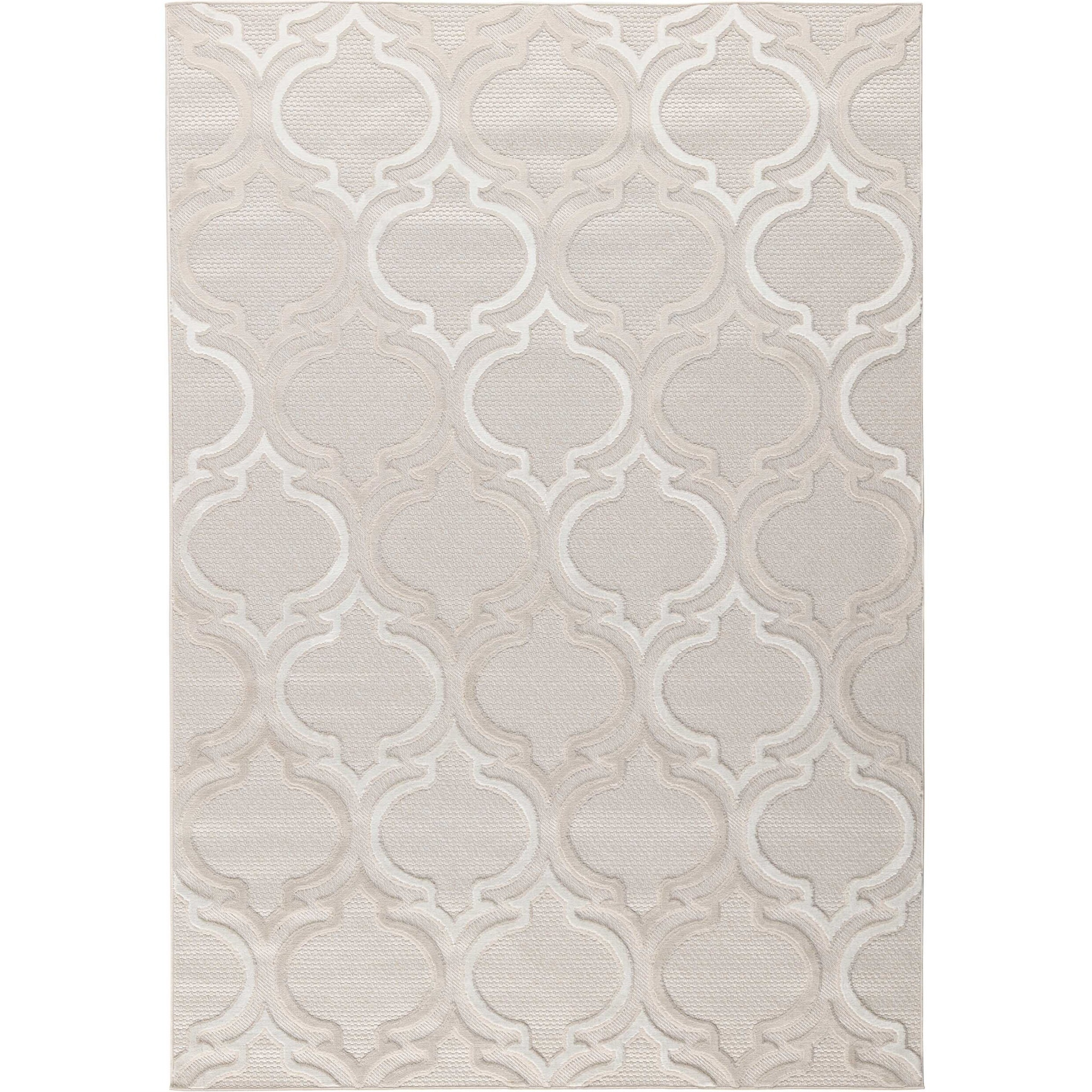 Tapis Loopin 329 crème - Motif en relief - Indoor & Outdoor