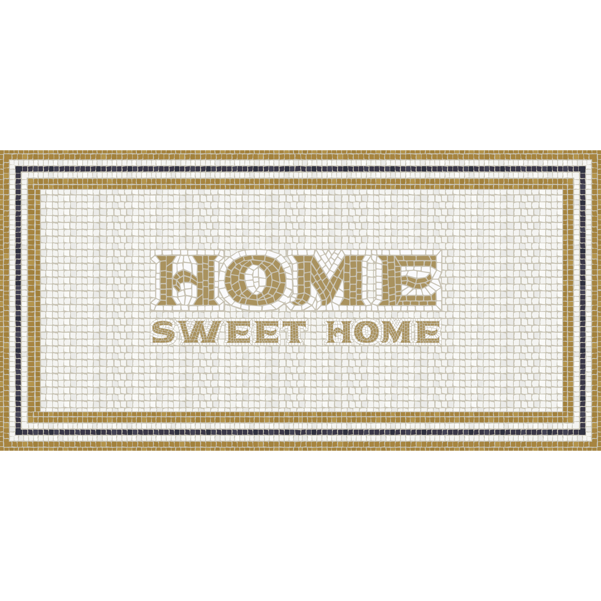 Alfombras vinílicas de Ceramiko - Mosaico romano "Home sweet home"