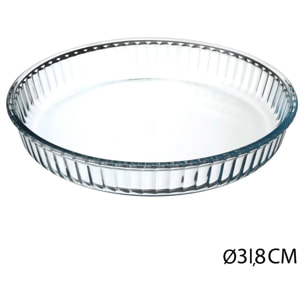 Plat rond en verre D32