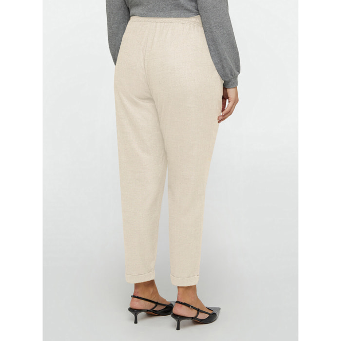 Fiorella Rubino - Pantalón jogger de lúrex - Beige