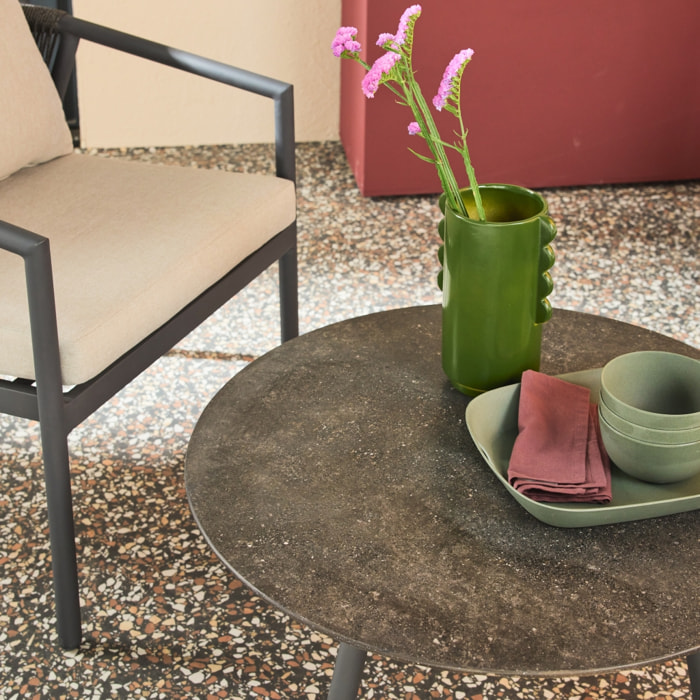 Salon de jardin aluminium et cordes 4 places KORAVA