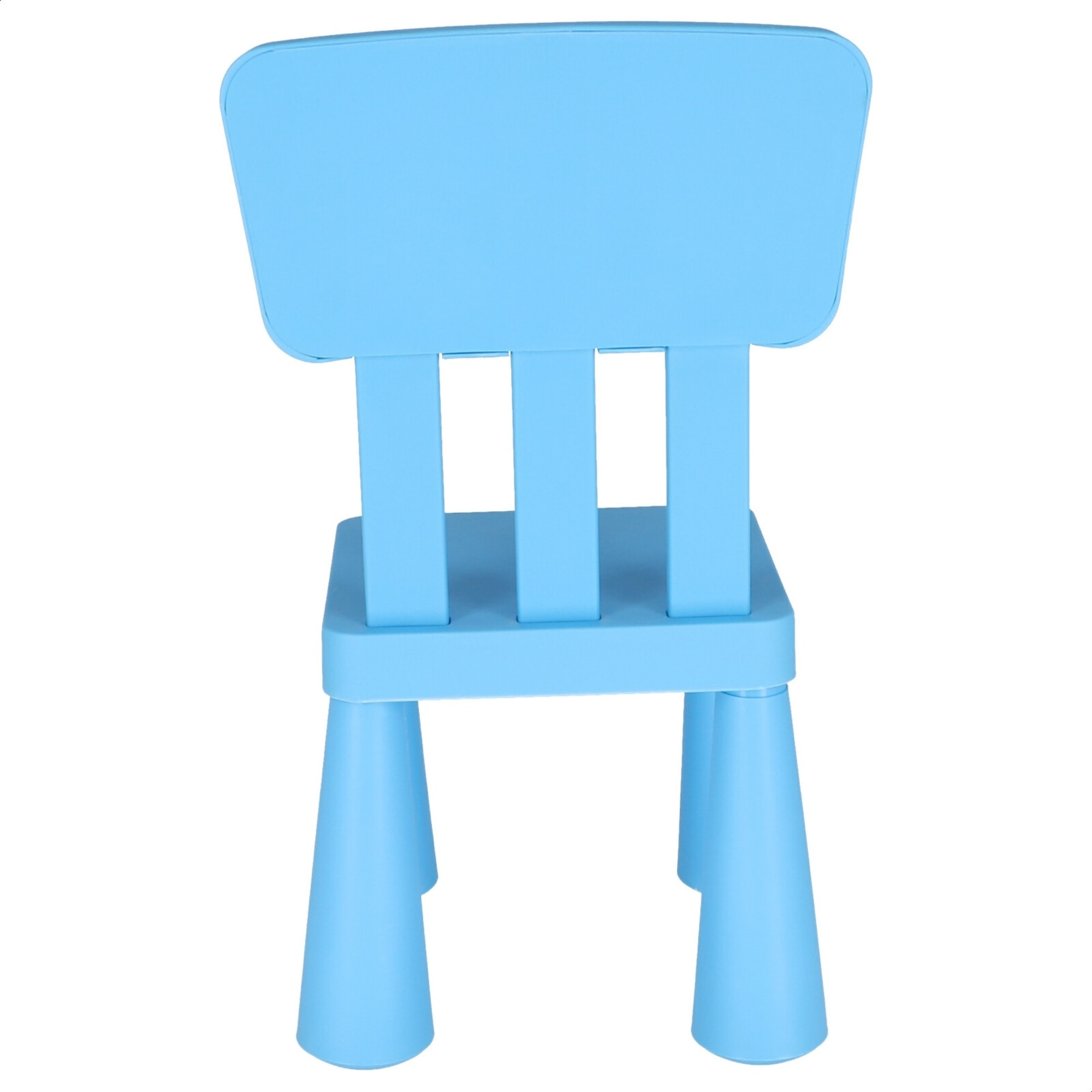 Well home - silla infantil azul en plástico fuerte y resistente, l:38 cm x f:35 cm x h:67 cm