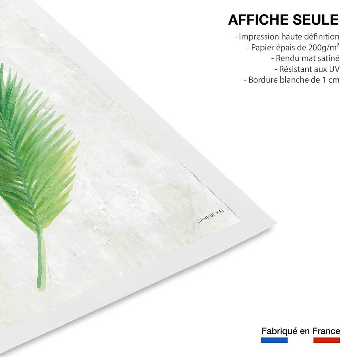 Affiche palme tropicale illustrée Affiche seule