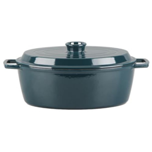 Cocotte en fonte ovale 33cm - "Masseiron Emeraude"