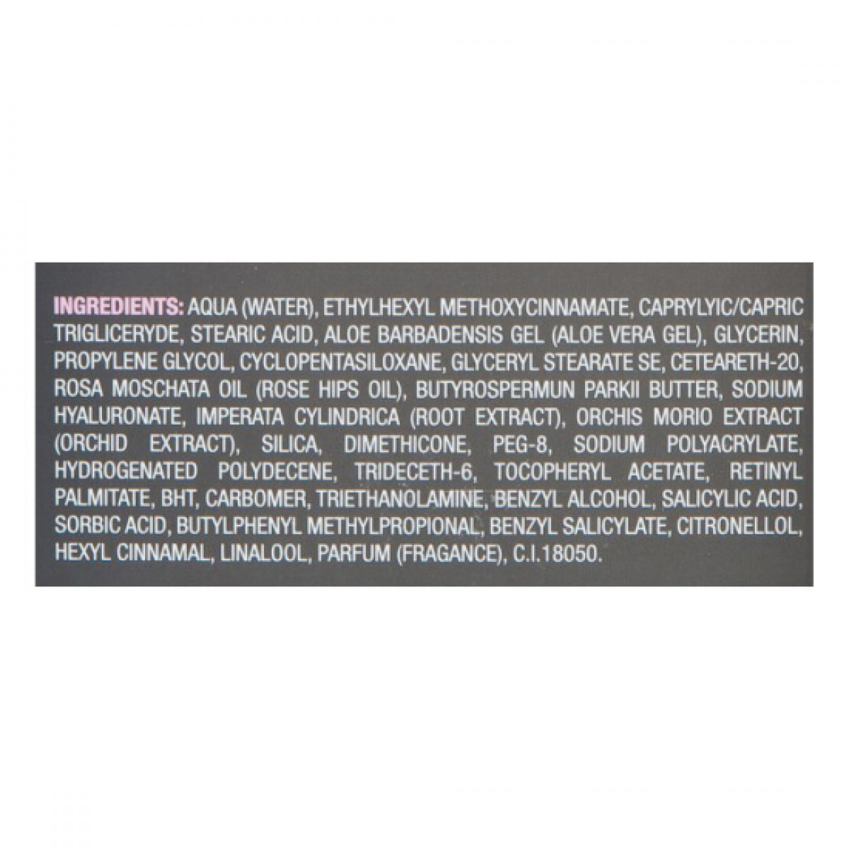 Creme moisturising eternal orquid 50 ml.