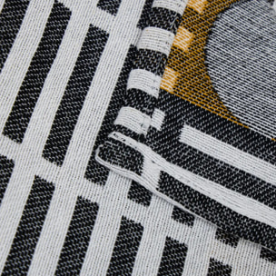 Dessus de lit Kubus noir et blanc 240x220cm