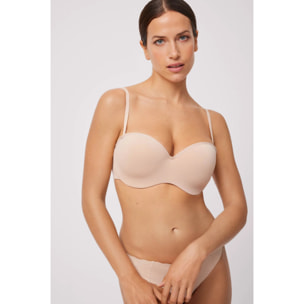 Reggiseno senza spalline multiposizione beige, coppe B e C