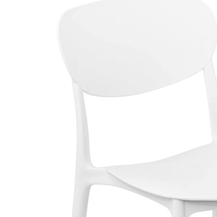 Silla apilable Plasta, plástico blanco