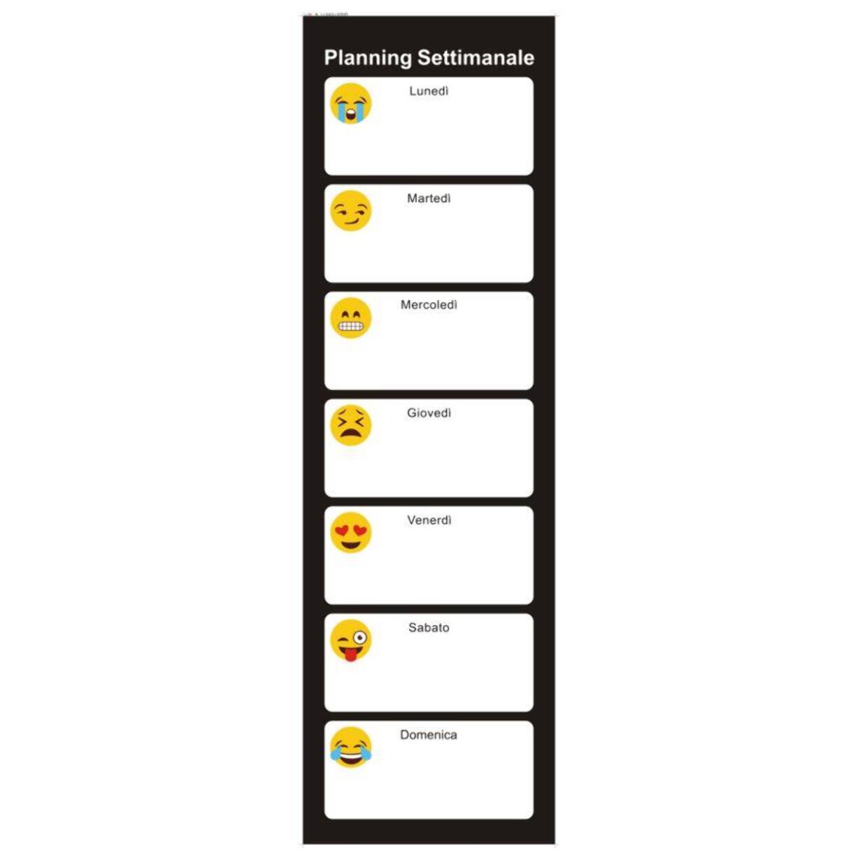 Lavagna magnetica emoji con pennarello cm20x60x1,5