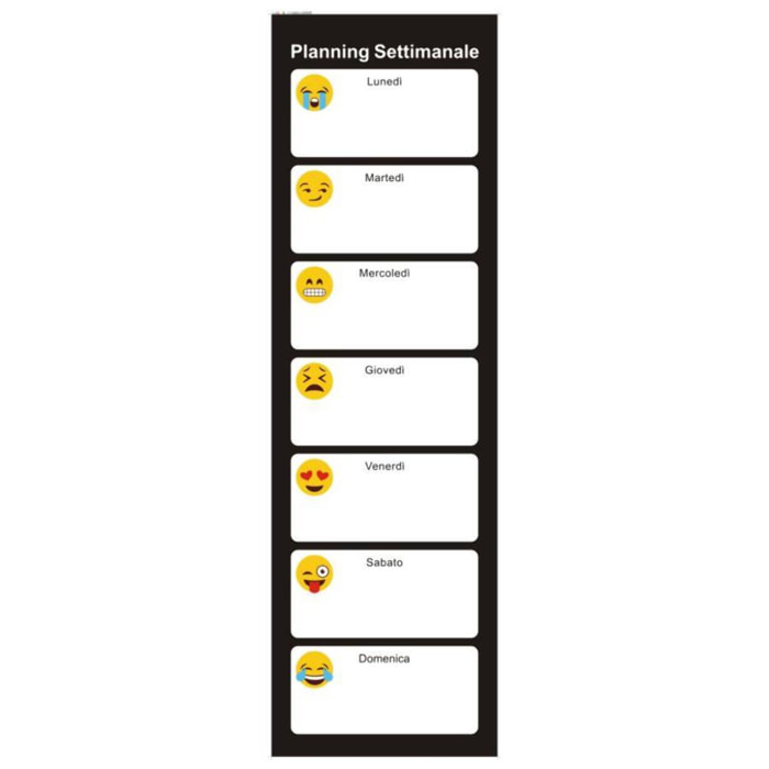 Lavagna magnetica emoji con pennarello cm20x60x1,5