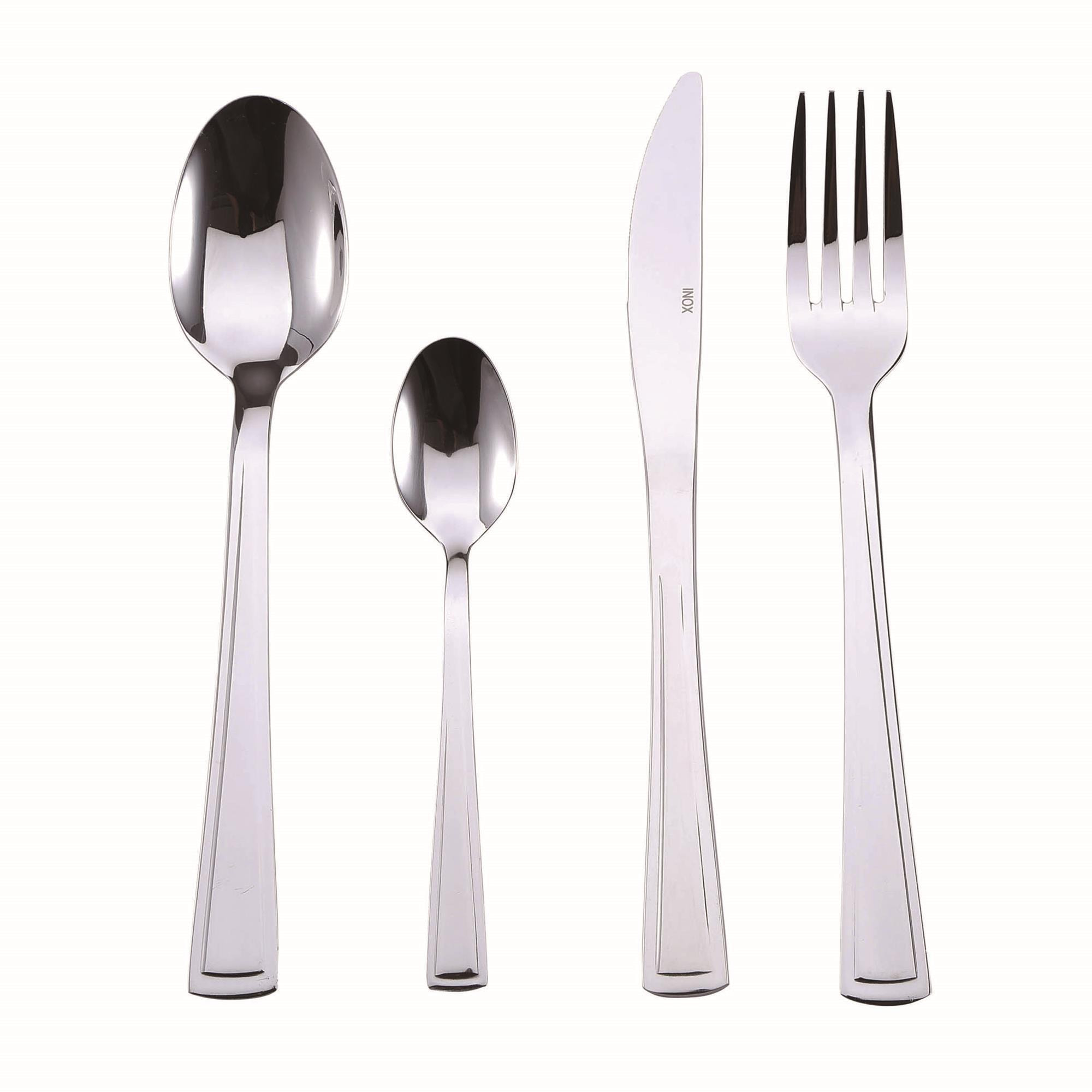 Cubertería de 24 piezas TORINO en acero inoxidable Bergner