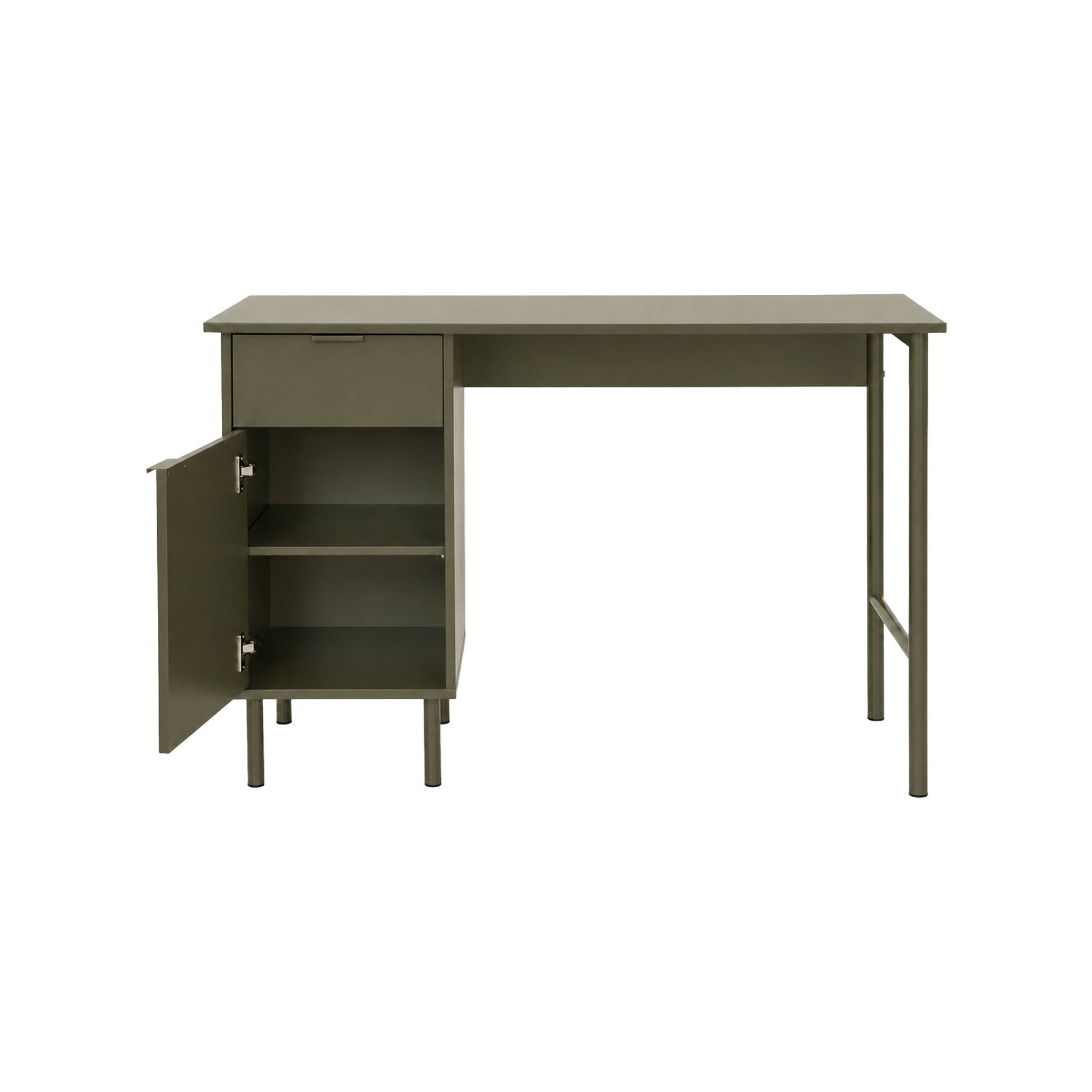 Bureau décor bois et métal 1 tiroir 1 porte ELLIE