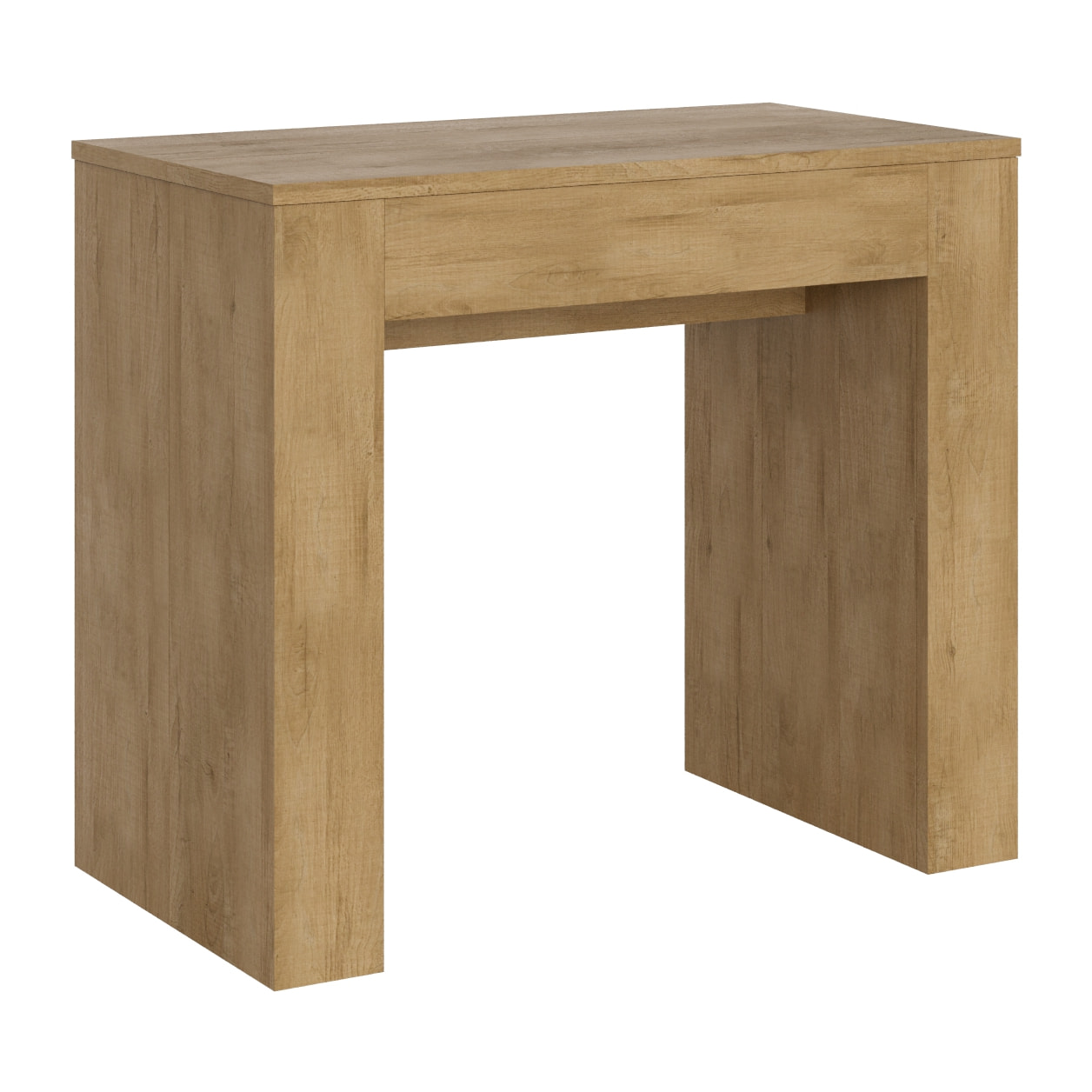 Consola extensible 90x49/307 cm Extra Roble Natural extensiones internas