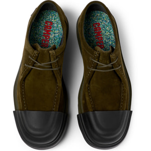 Zapatos de cordones - CAMPER Junction - Verde - Piel de ante