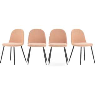 Lot de 4 chaises en tissu - HAVEN