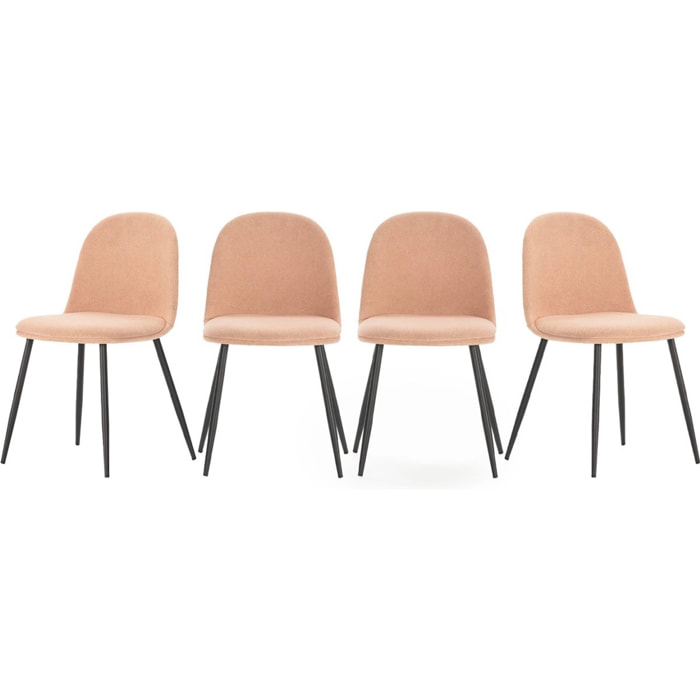 Lot de 4 chaises en tissu - HAVEN