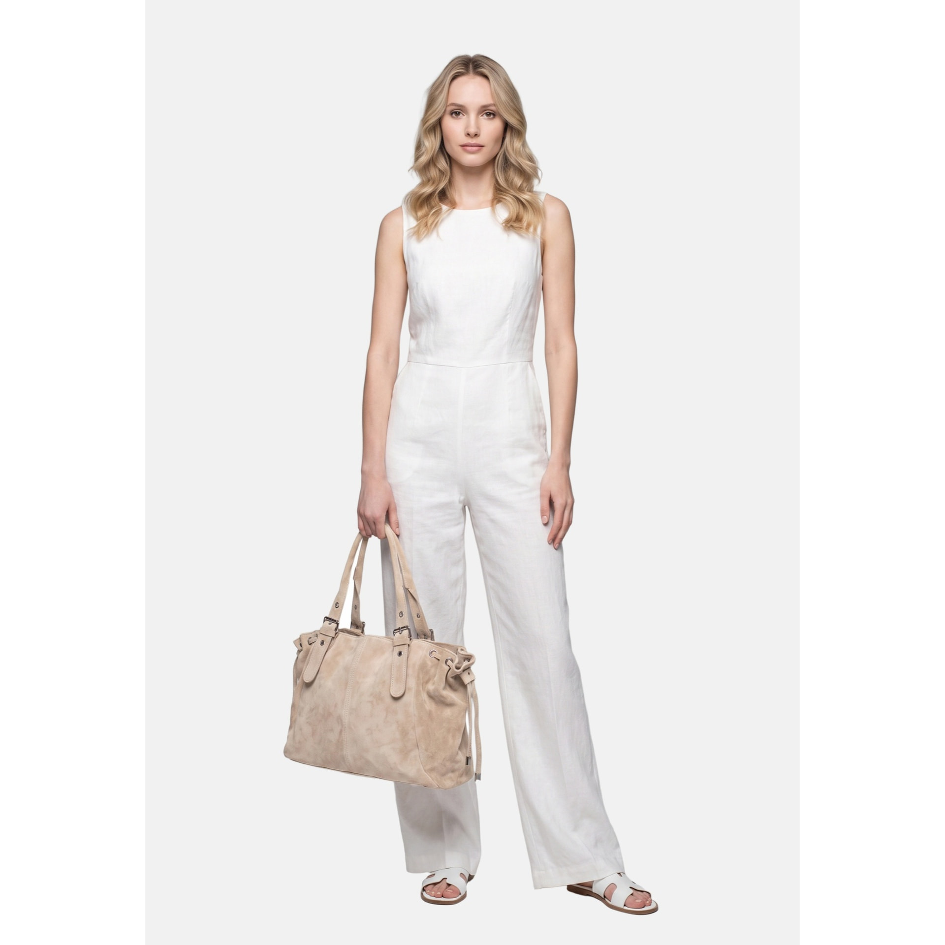 Borsa a mano da donna Made in Italy - Modello Celeste Plus - 100% pelle - 20.0 x 28.5 x 41.0 cm