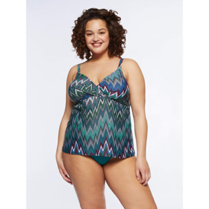 Fiorella Rubino - Tankini con escote cruzado - Verde