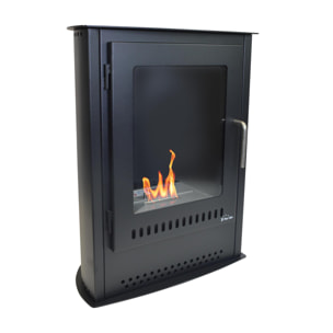 Estufa de etanol compacta en negro ENIO PURLINE