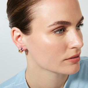 Pendientes Reyath acabado oro rosa 18k