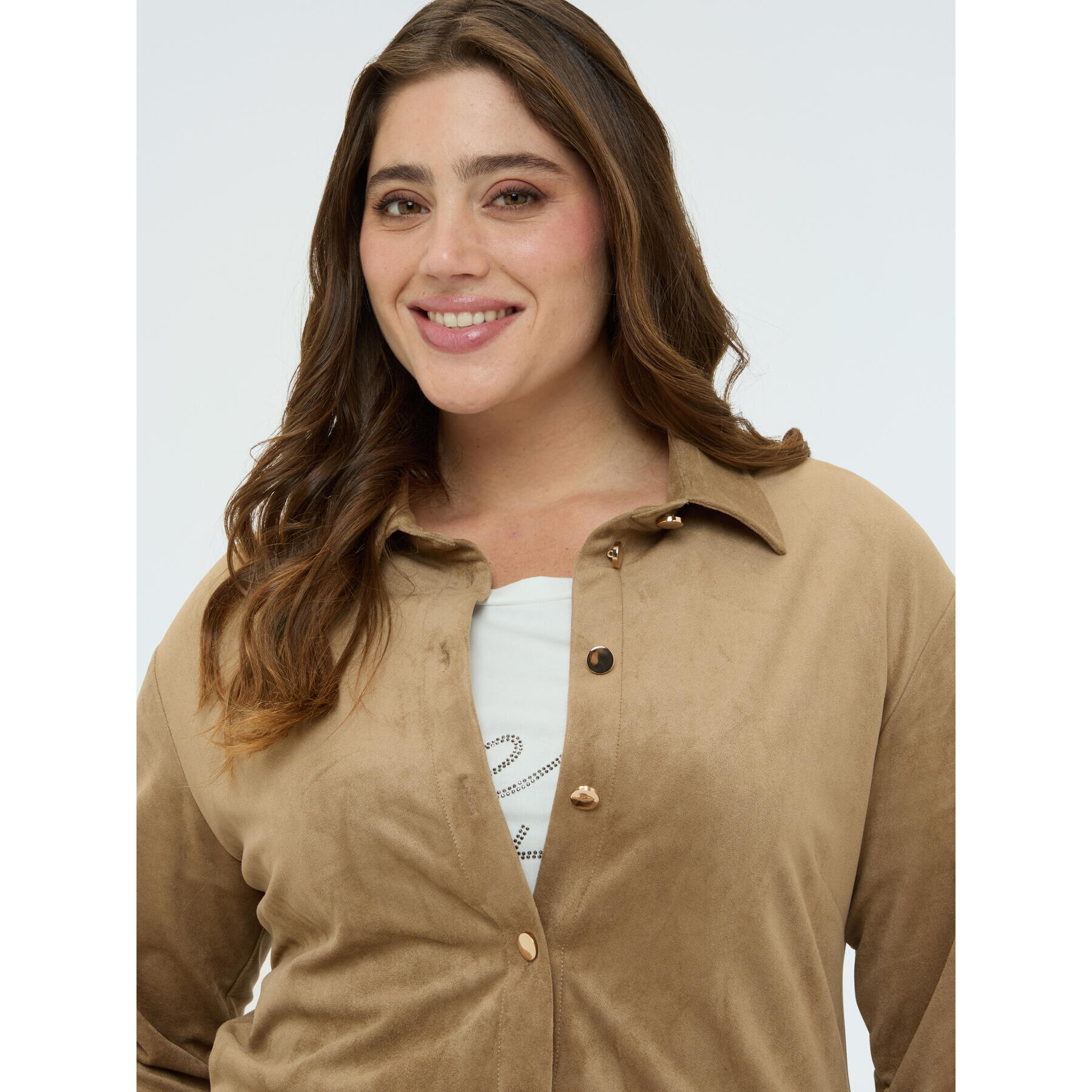 Fiorella Rubino - Camicia soft touch - Marrone