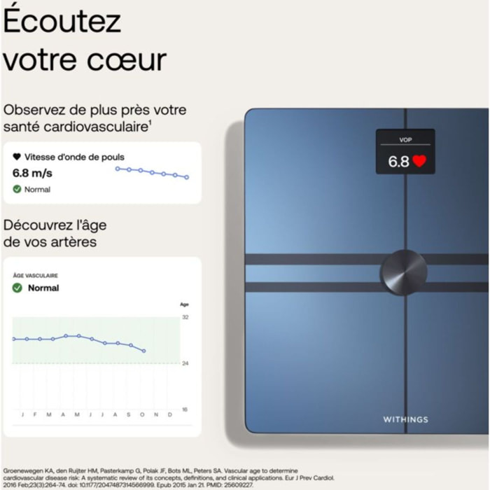 Pèse personne connecté WITHINGS Body Comp Noir