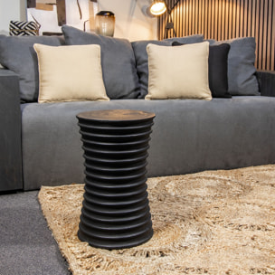 Meuble d'appoint en bois d'acacia brûlé MADI