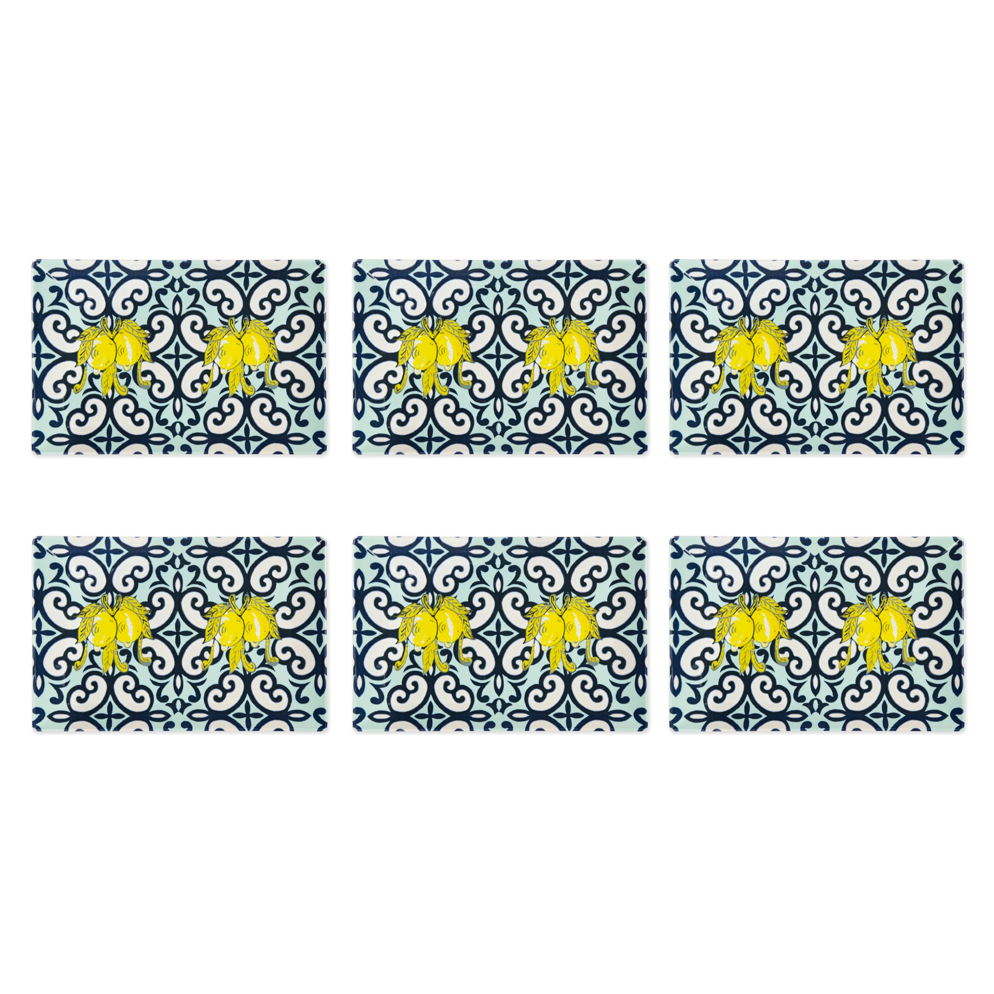 Set 6 piatti piani Excelsa – Amalfi, Ceramica Multicolore