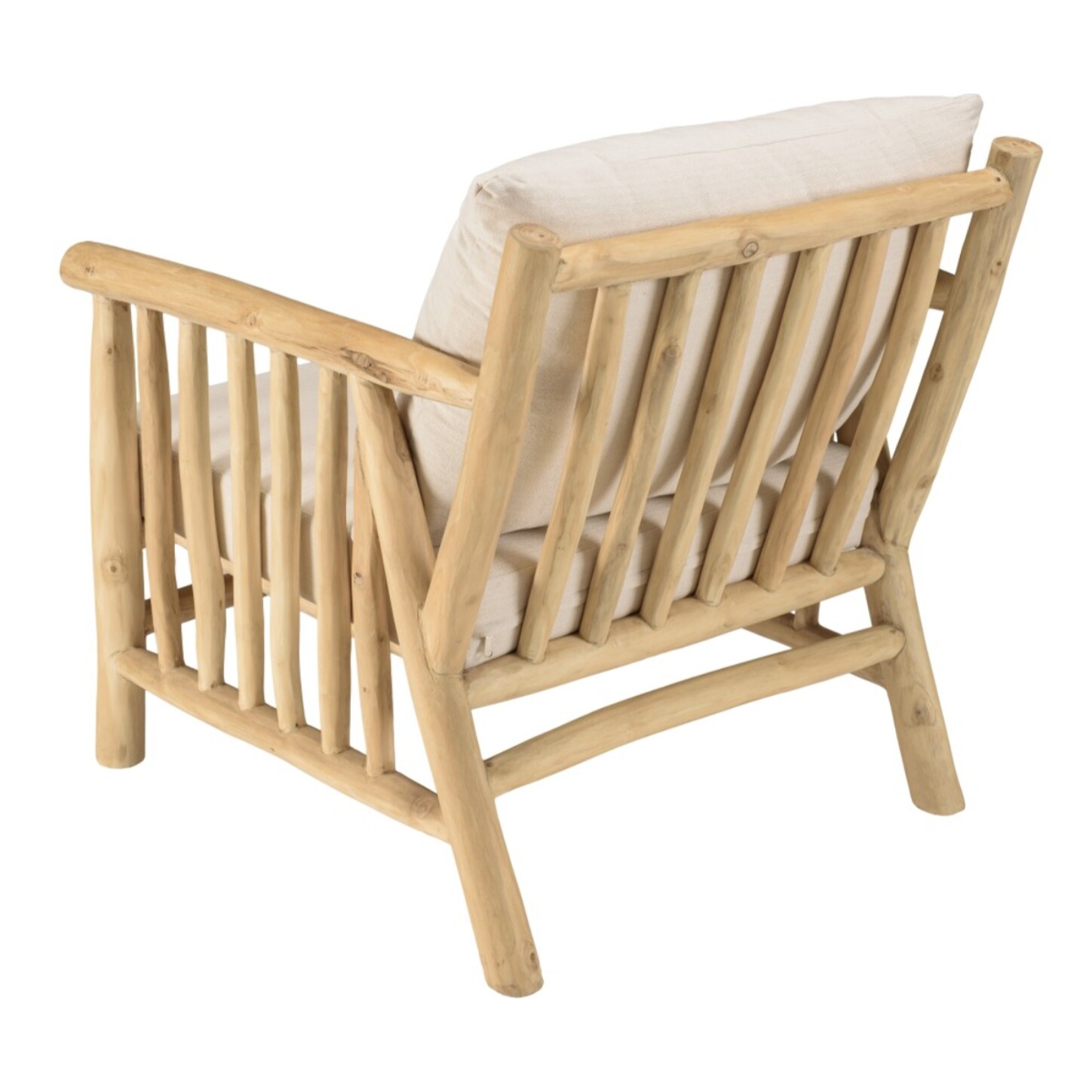 WILL - Ensemble BORNEO : canapé 2 p. 2 fauteuils 1 table basse en teck