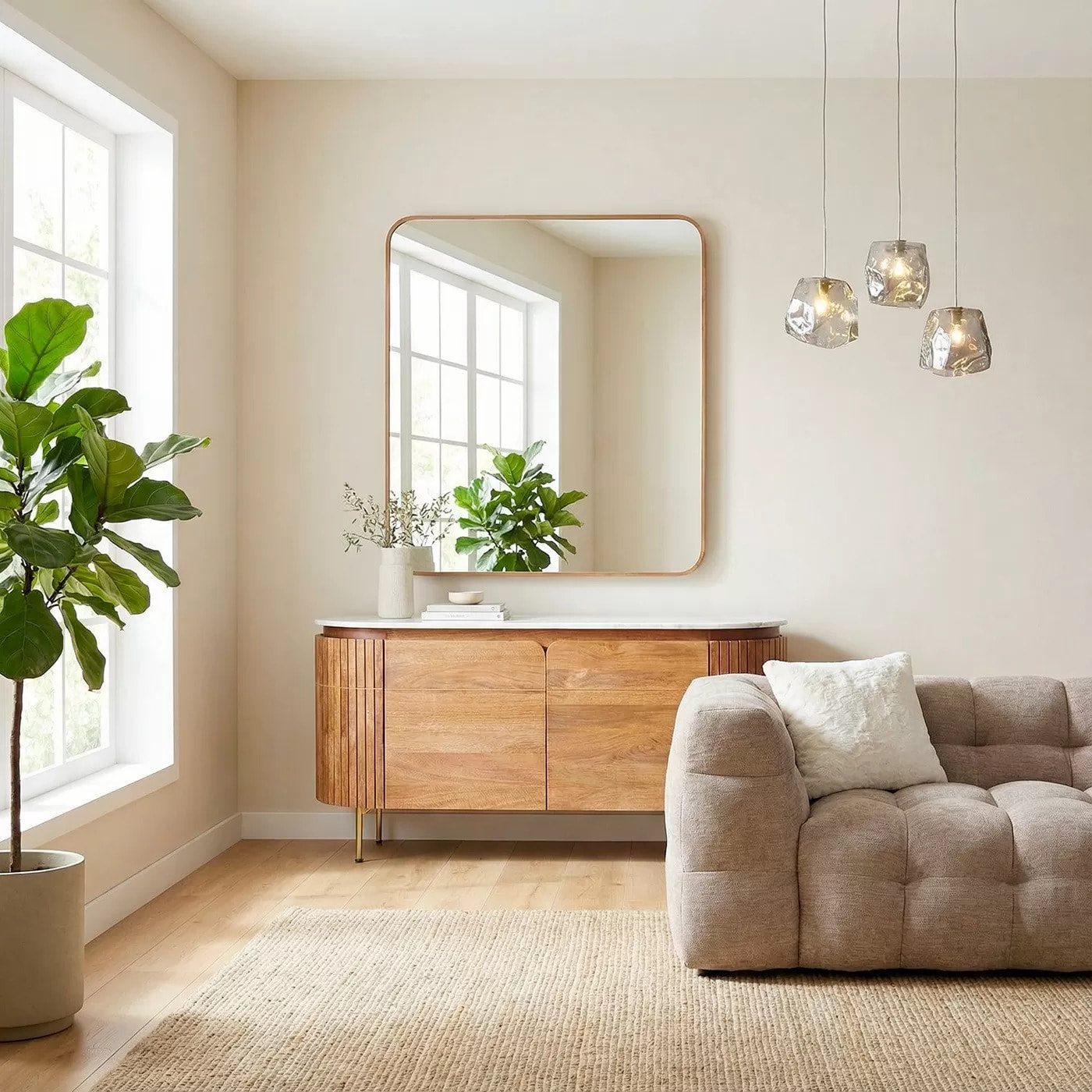 Miroir Cleo 100x100cm Kare Design