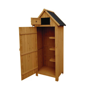 Armoire de jardin "Cabanon" - 77 x 54.5 x 179 cm - Marron