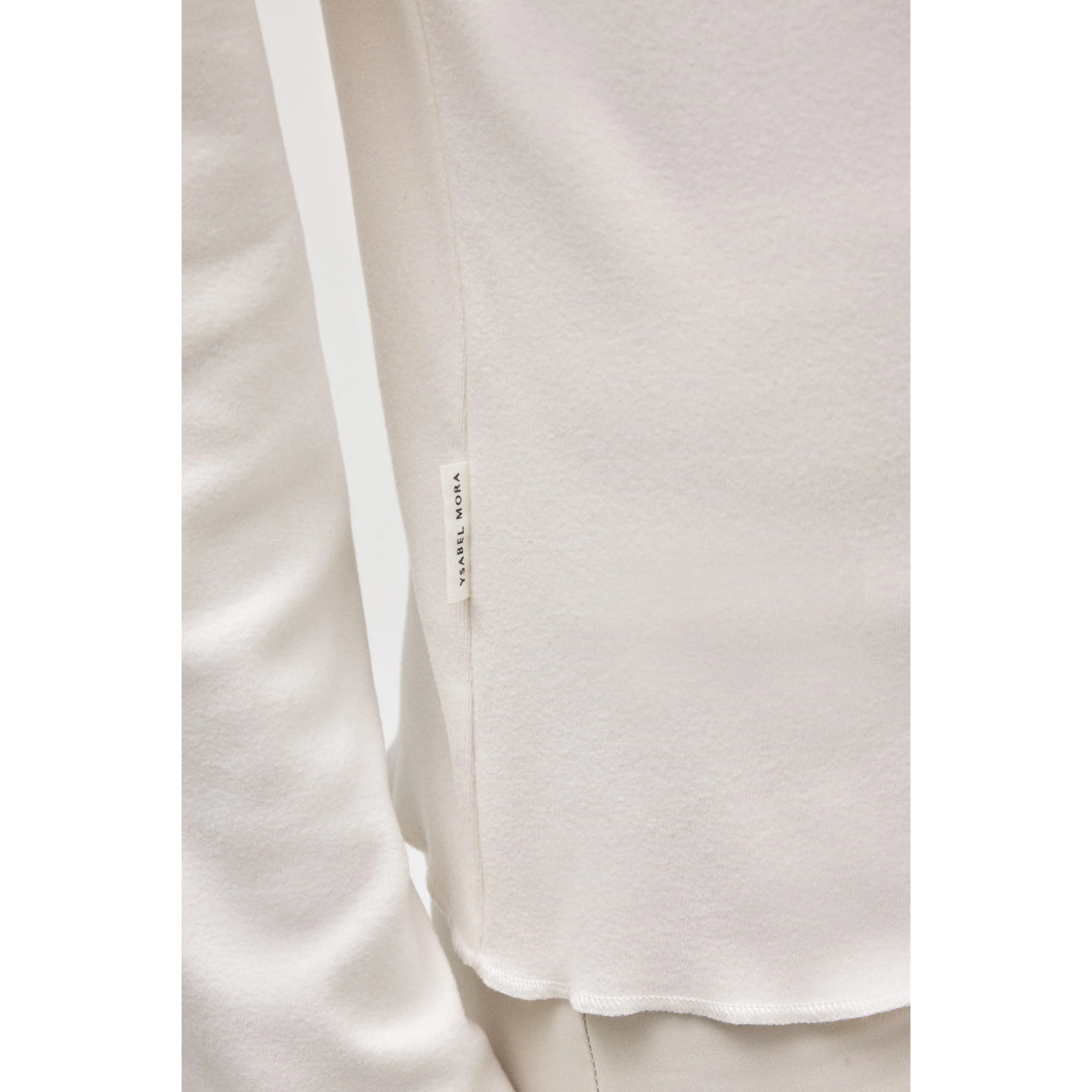 T-shirt termica sportiva avorio con colletto Perkins