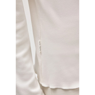 T-shirt termica sportiva avorio con colletto Perkins