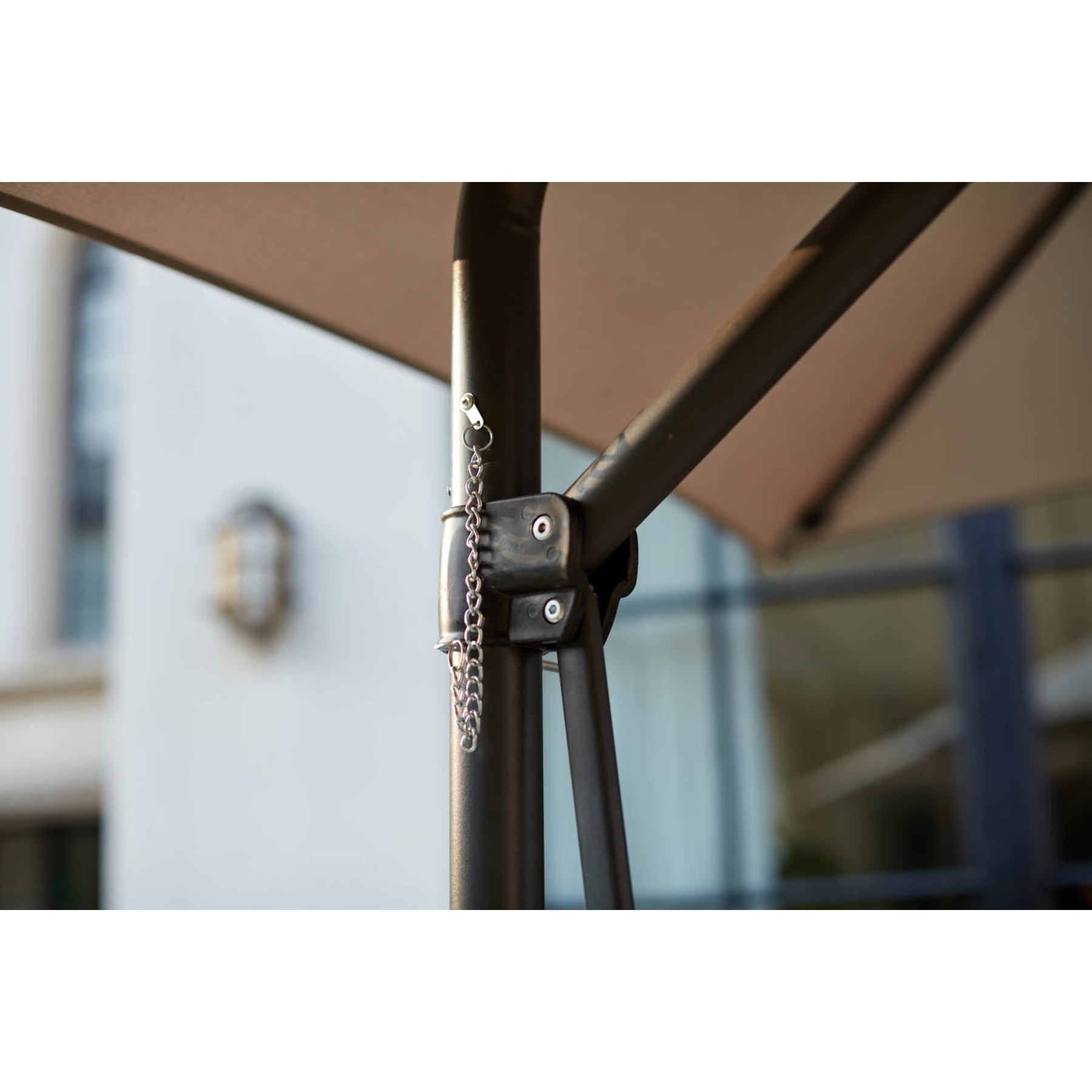 Parasol déporté avec ouverture innovante Ø 3 m gris OITIS
