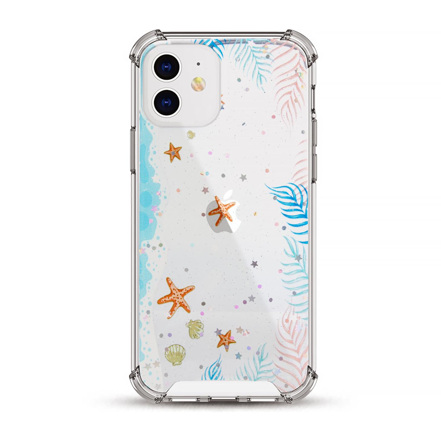 Carcasa de TPU de alta protección con diseño estrellas de mar para iPhone 12 Mini