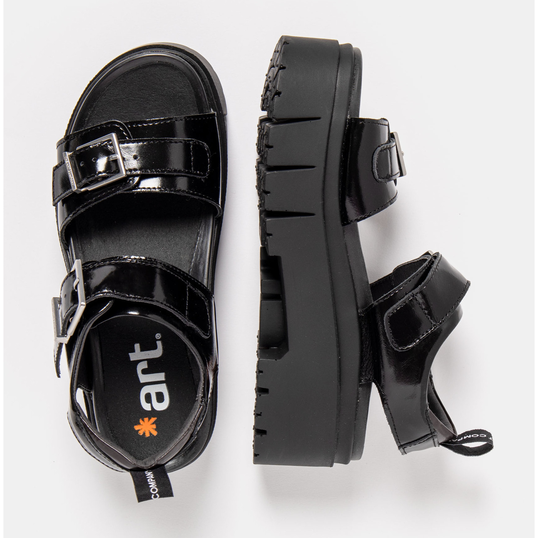 Sandalias 2041 NAPPA SHINNY BLACK / LEEDS color Black