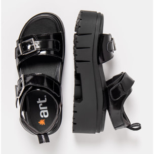 Sandalias 2041 NAPPA SHINNY BLACK / LEEDS color Black