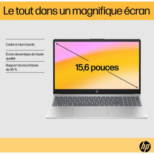 Ordinateur portable HP Laptop 15-fc1001nf 15,6" AMD Ryzen 5 7520U 16 Go RAM LPDDR5 SSD 512 Go