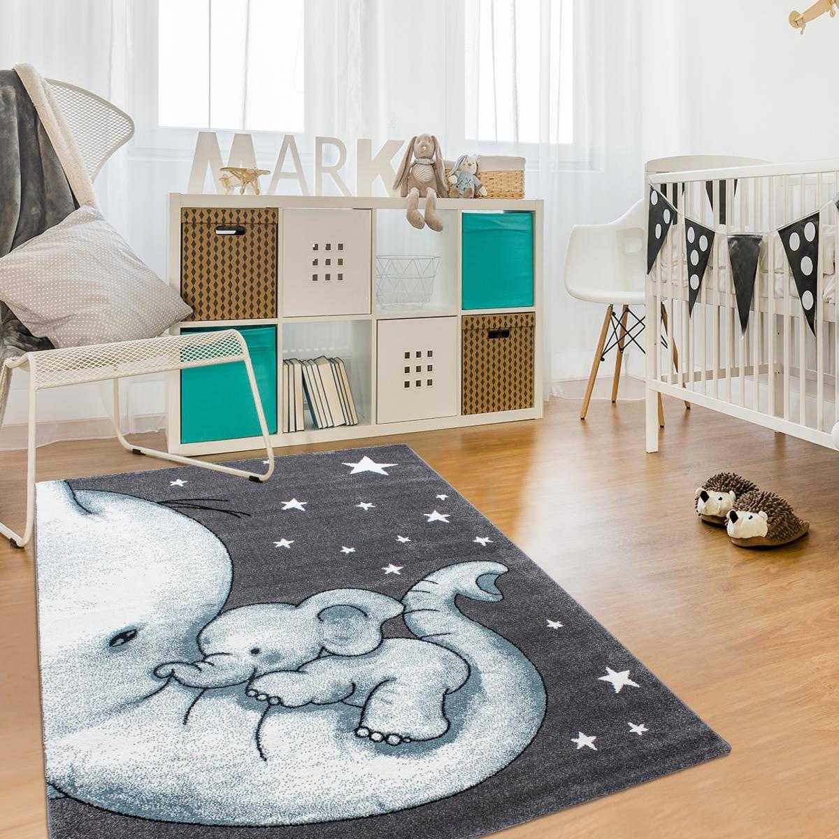 Tapis enfant tissé motif animaux TINU